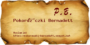 Pokoráczki Bernadett névjegykártya